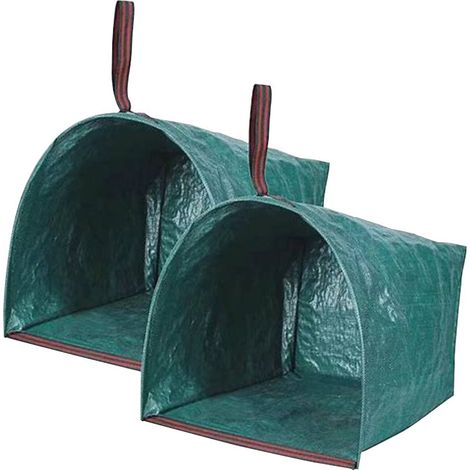 Sacchi per rifiuti da giardino da 270 litri, confezione da 2, con ampia apertura per pala, guanti da giardinaggio inclusi  Contenitori pieghevoli per foglie, erba tagliata, feste, biancheria e campegg (1/5)