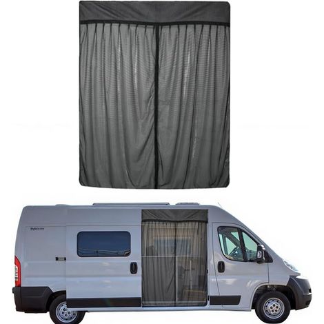 Porte Latérale Magnétique Moustiquaire pour Fiat Ducato/Peugeot Boxer/Citroen Relay 2006-2024, Moustiquaire pour Camping en Plein Air, Voiture Filet pour Porte Latérale, 210x140cm (1/5)