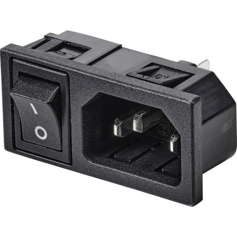 TRU COMPONENTS TC-10088392 Kaltgeräte-Steckverbinder C14 Stecker, Einbau vertikal Gesamtpolzahl: 3 1 (1/3)