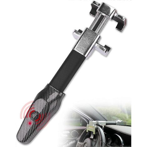 Système antivol 2 en 1 pour voiture, comprenant un antivol de volant et une alarme intelligente de 120 dB, compatible avec tous les véhicules. (1/5)
