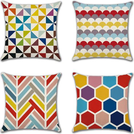 Filiyano – oreiller 45x45cm – 4 taies d'oreiller 45x45cm, housse de coussin de canapé moderne et élégante (1/5)
