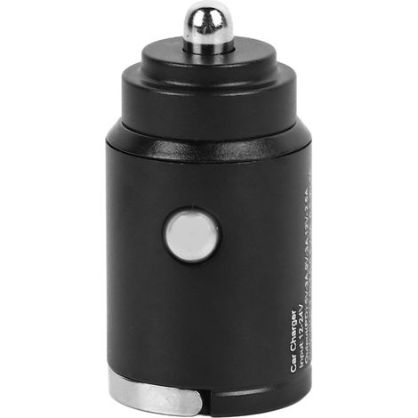 Mini chargeur de voiture double Ports PD30W QC3.0, charge rapide, adaptateur USB en alliage d'aluminium pour véhicules. (1/4)