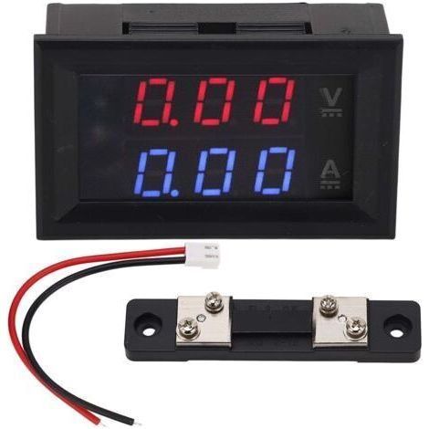 Voltmètre numérique, ampèremètre, testeur de tension, détecteur d'ampli, moniteur d'ampérage LED, jauge DC0-100V 50A avec inverseur (1/5)