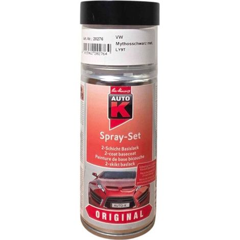 Bombe de peinture pour carrosserie - Volkswagen - LY9T Mythosschwarz métallisé - 150 ml - Auto K
