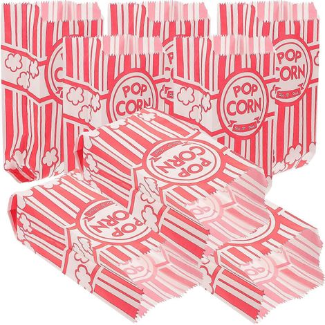50 Stück Popcorntüten, Popcorn-Papiertüten, fettabweisende Papierverpackungstüten-20X9X6CM (1/4)