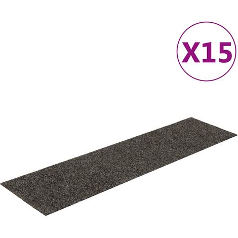 Maison Exclusive - Tappetini per scale autoadesivi 15 pz 76x20 cm antracite rettangolari