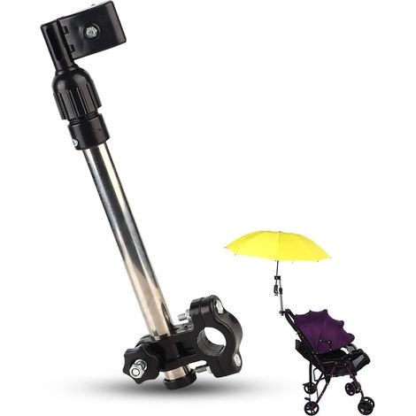 Schirmhalter, Kinderwagen-Schirmständer, verstellbarer Schirmständer, Fahrrad-Schirmhalterung