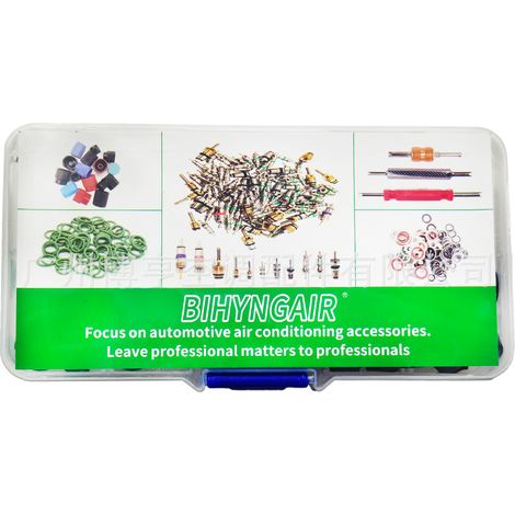 Kit de réparation de climatisation automobile 71 pièces, jeu de goupilles pour tuyaux de manomètre, coffret de pièces automobiles professionnelles multi-pièces (1/5)