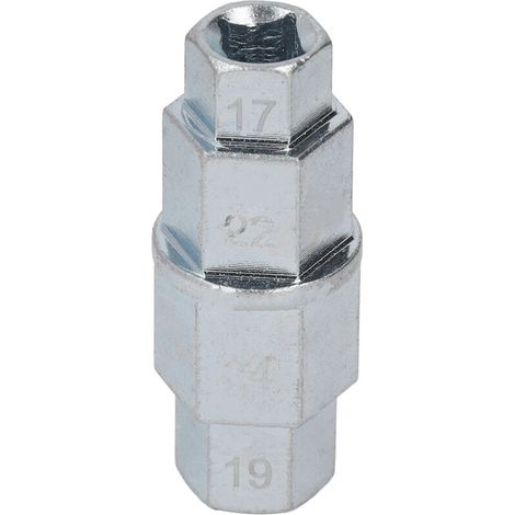 Jeffergarden Outil d'essieu hexagonal pour clé de démontage de broche de roue avant dédiée à la moto 17 19 22 24mm argent (1/5)