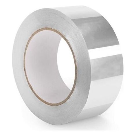 Nastro adesivo professionale in alluminio – nastro termoisolante – 5 cm x 50 m – nastro adesivo ad alta temperatura per riparazioni – per sigillare impianti di ventilazione e condizionamento. DEBUNS