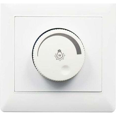 Stück Wanddimmerschalter, Drehknopf-Lichtsteuerung – AC180–265V – Weiß