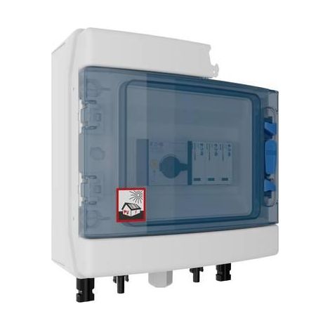 Eaton Caja de string fotovoltaica DC, 1x IN + 1x OUT, PKZ-SOL, SPD Tipo 2, conector MC4, IKA-1/8, instalación interior, EP-501984