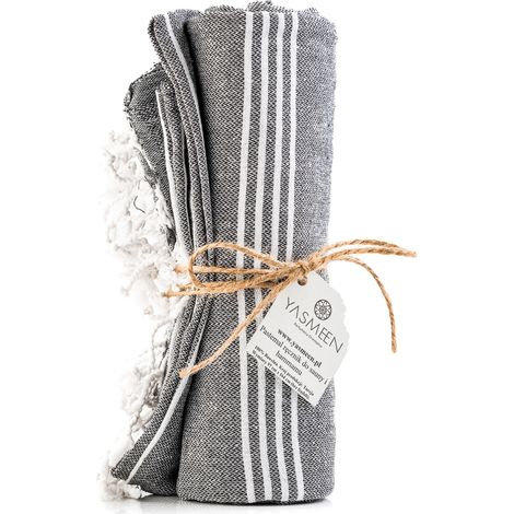 Toalla Hammam Gris Yasmeen - Peshtemal (1/3)