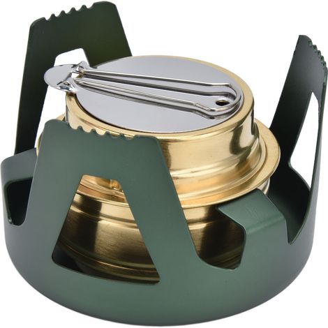 Réchaud de Camping Portable et Anti-Vent avec Support, pour Randonnée et Plein Air (1/5)