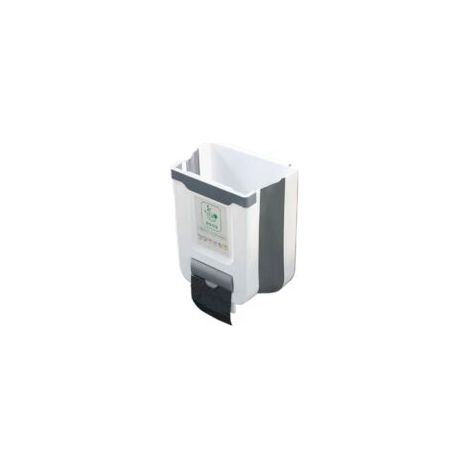 Poubelle de cuisine suspendue, pliable, en plastique, pour placard, voiture, chambre, salle de bain, cuisine, bureau, 24 x 25 x 6 cm (1/5)