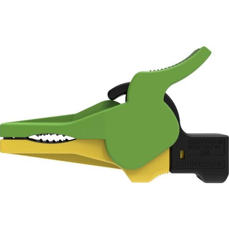 Schützinger SAK 9230 Ni / GNGE Morsetto a clip/coccodrillo isolato Presa Verde-Giallo