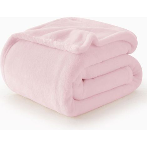 Plaid Couverture Polaire Flanelle en Microfibre, Jeté de Canapé 150x200 rose, Couverture lit Jete de Canape 2 Personnes (1/5)