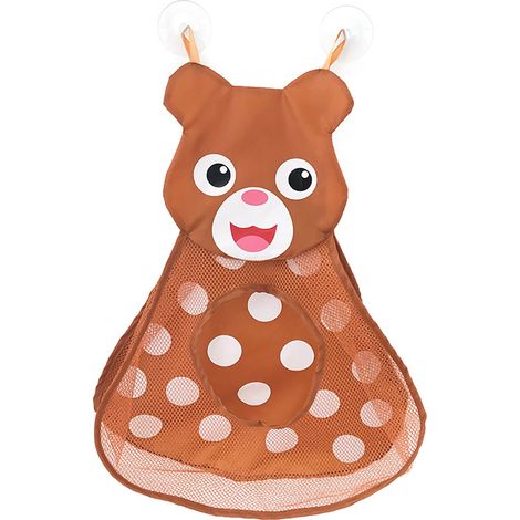Sac de rangement en filet pour jouets de bain et de douche pour enfants, en forme mignonne avec ventouse, petit ours (1/3)