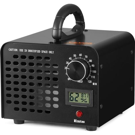Générateur d'Ozone Purificateur d'Air 24000 mg/h Générateur O3 pour Éliminer les Odeurs Commercial Industriel 100 W Grande Capacité Minuterie 0-120 min pour Chambres Voitures Animaux Domestiques (1/5)