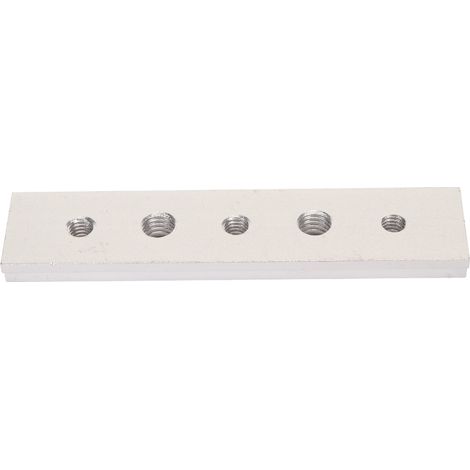 100-mm-T-Nut mit Löchern, Frässchiene aus Aluminium, Werkbankführung, Kreissägenzubehör, silberne Befestigungselemente (1/5)