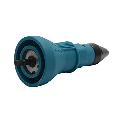 Pistolet à riveter pour perceuse électrique sans fil – Pistolet à riveter électrique, outil à riveter sans fil adaptateur de perceuse (Bleu) (1/5)