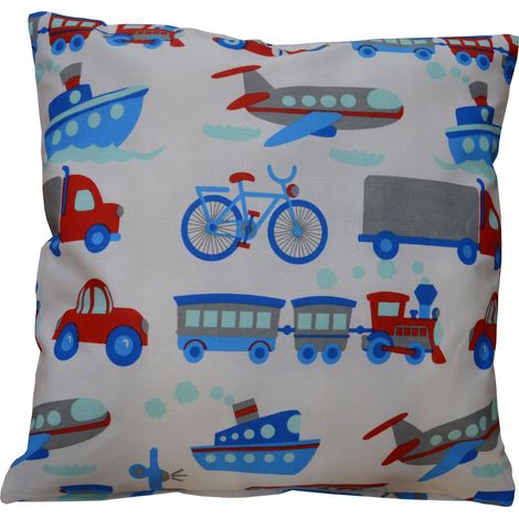 Federa in cotone con motivo auto cittadina, per ragazzi, 40x40