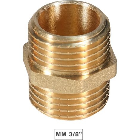 Contre-écrou laiton mâle-mâle 3/8" - 10 u boîte