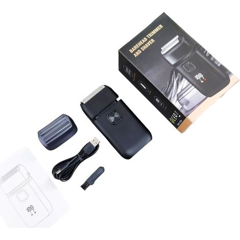 Rasoir électrique pratique et rechargeable pour barbe - Texture adaptée pour voyager facilement et raser rapidement (1/4)