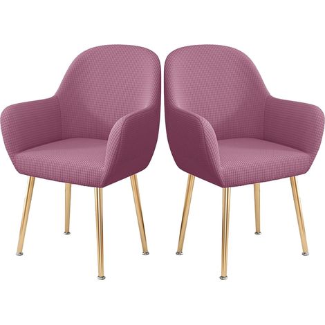 Juego de 2 fundas para sillas de comedor con respaldo curvo, fundas para sillas de restaurante, fundas para sillas de comedor, fundas para sillón, fundas suaves para asientos, taburetes de oficina, co (1/5)