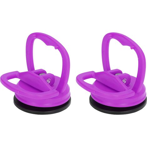 Lot de 2 ventouses extractrices à grande force de traction, outil de démontage de carrelage, carrosserie de voiture et téléphone (violet) (1/5)