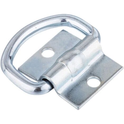Lot de 4 anneaux d'arrimage en D en acier galvanisé – Dimensions 5,5 x 4,1 cm – Pour remorque, bateau, camion, fourgonnette (1/5)