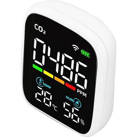 Moniteur de qualité de l'air multifonctionnel 8 en 1 avec chargement USB, détecteur de dioxyde de carbone et d'humidité pour Tuya (1/5)