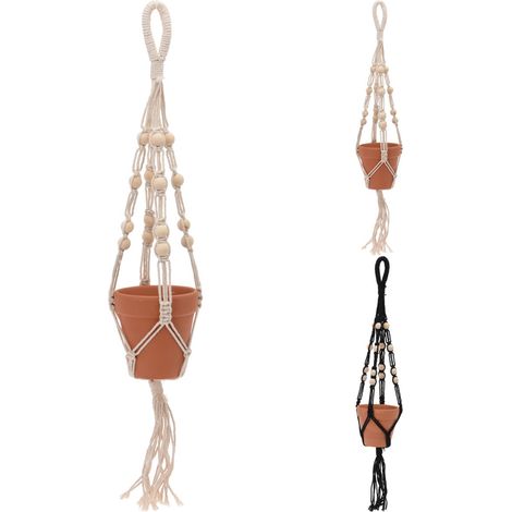 MACRAME CON VASO TERRACOTTA 95XH90MM LUNGHEZZA TOT