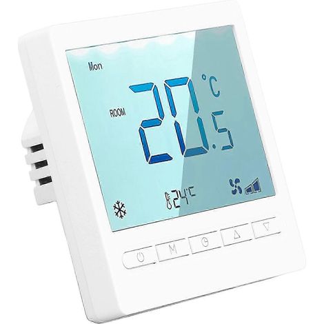 Thermostat programmable AURA haute précision à grand écran LCD pour salon, chambre, salle à manger, couloir, 230 V CA (1/5)