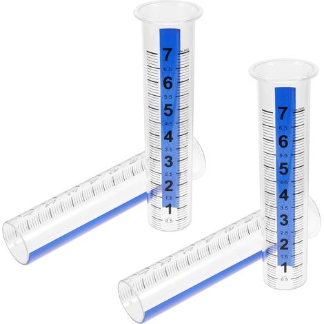 4 Pièces Tube de l'échelle pour Pluviomètre en Remplacement Plastique Capacité 7, Ajustement Précis et Visibilité Claire de Jardin pour Usage Extérieur (1/5)