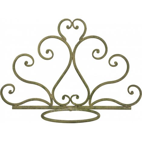 Porte-pot en métal vieilli vert - 31,8 x 14,5 x 21,9 cm - Esschert Design (1/3)
