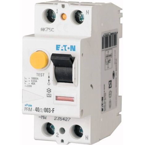 Eaton 187449 PFIM-25/2/003-G/F Interruttore differenziale per frequenze miscelate s 2 poli 25 A 0.03 A 230 V