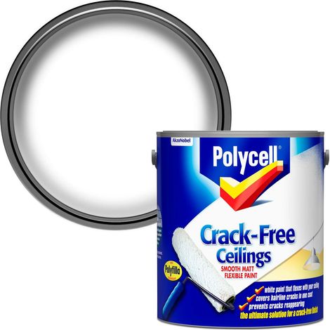 Polycell 5084975 Crack-Free Ceilings Smooth Matt 2.5 litre PLCCFCSM25L