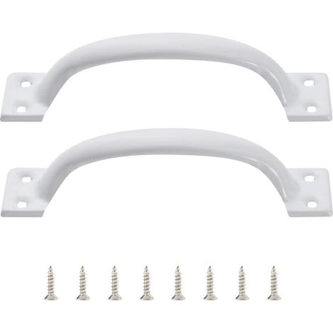 poignées de porte de garage en métal robustes avec 8 vis pour intérieur et extérieur (1/3)