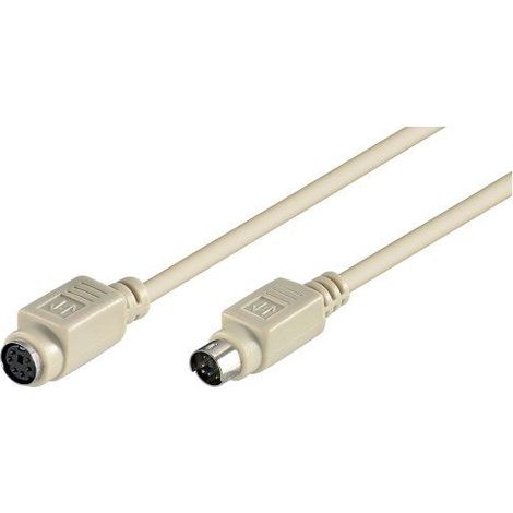 PS/2 Tastatur-/Maus-Verlängerungskabel, Mini-DIN 6-Stecker (PS/2) Mini-DIN 6-Buchse (PS/2). Kabellänge 2 m (1/3)