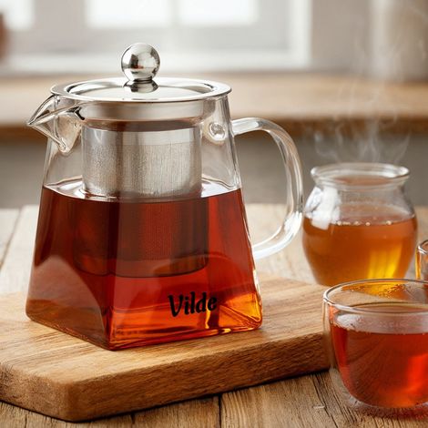 Hitzebeständige Glas-Teekanne mit Teesieb, 330 ml