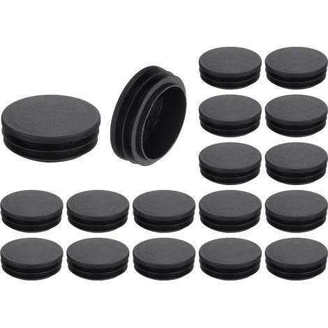 Juego de 18 tapas para patas de silla Tapas cuadradas para tubos metálicos, sillas, sofás, mesas y estanterías de 48 mm (1/5)
