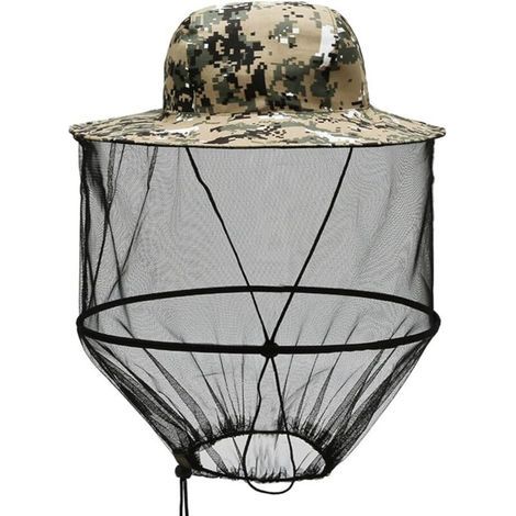 Chapeau d'Apiculteur à Moustiquaire Anti-moustiques Avec Voile - Protection pour Jardinage en Extérieur, Jungle, Pêche - Pliable (1/4)
