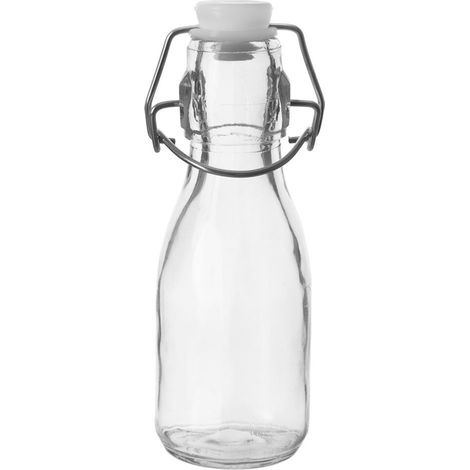 Glasflasche mit Clipverschluss für Liköre, Säfte, Aufbewahrung 160 ml