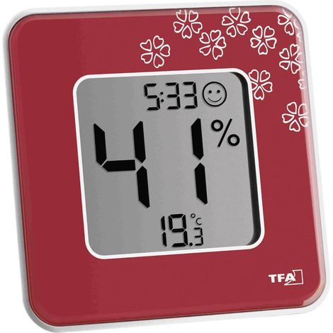 Thermo-hygromètre TFA Dostmann Style rouge Y02563 (1/2)