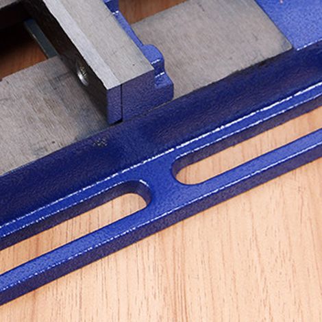 Étau de perceuse à colonne en acier à large ouverture, outil de serrage ferme pour établi de menuiserie, 7,6 cm (3 po), bleu (1/5)
