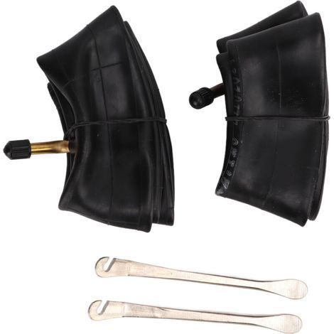 Chambre à air butyle gonflable 10 × 2,125 pouces – tige de valve coudée en cuivre, lot de 2 pièces (1/5)