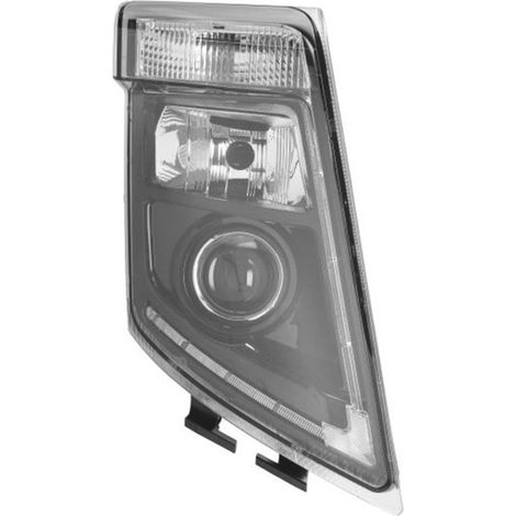 PROIETTORE DESTRO MANUALE HID BASE NERA SENZA LAMPADINA (H7-D2S-PY21W-LED) - VOLVO - FH3 - 21035674 - 21323128