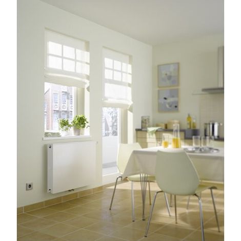 KERMI PTP100400601R1K Plan Vplus Type 10 BH405x63x605mm QN223, blanc, 10 bar, robinet droite, sans cache