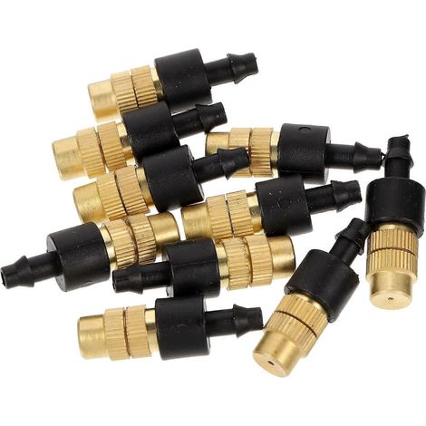 Atomizing Copper Nozzle Mister Nozzle Replacement for Garden Irrigation 10Pcs (1/5)